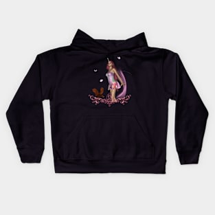 Wonderful fairy with butterflies Kids Hoodie